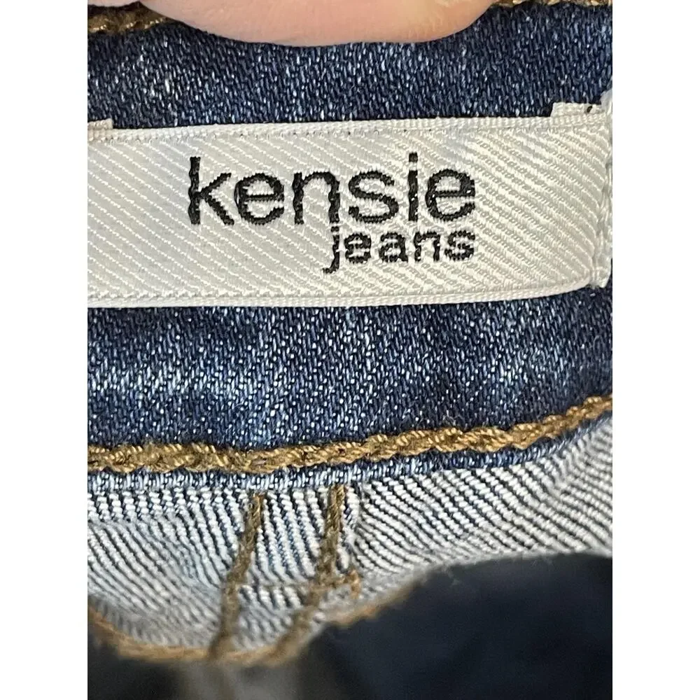 Kensie Jeans‎ Shorts Womens 6/28 Denim The Short Cuffed Stretch Blue